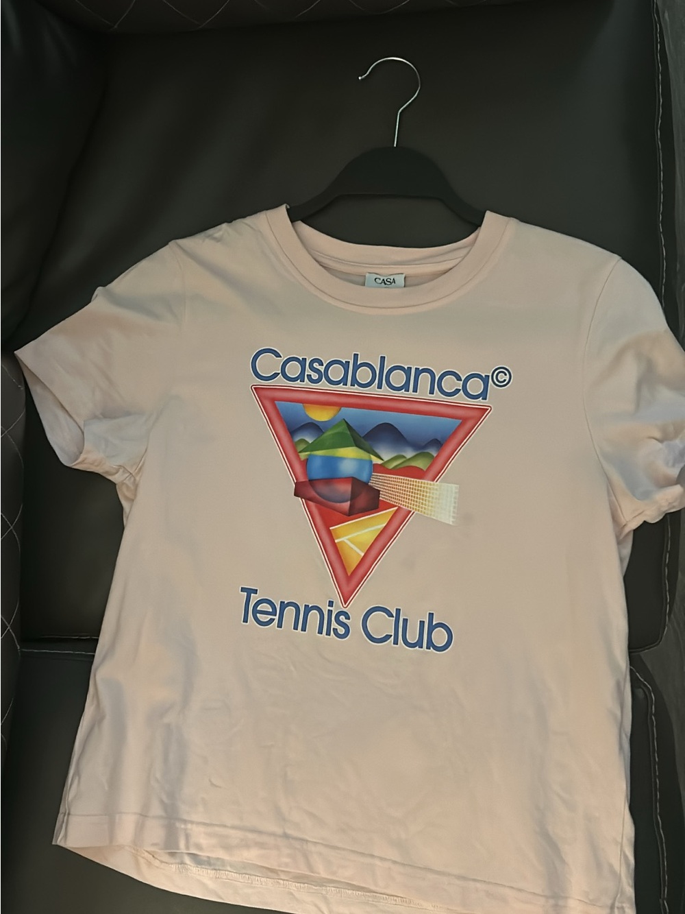 Casablanca Tennis Club Graphic Tee - Pale Pink